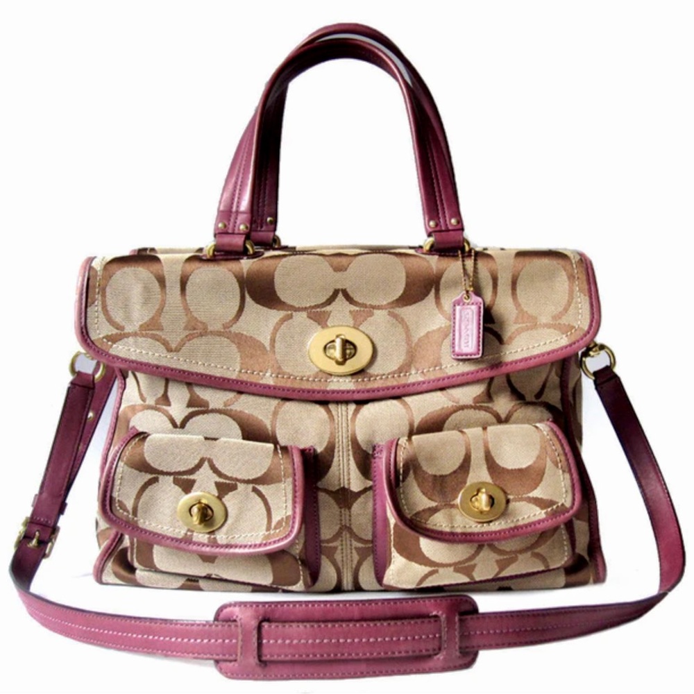 COACH CHELSEA CARRYALL BRIEFCASE Signature C Travel Laptop Messenger Tote Bag